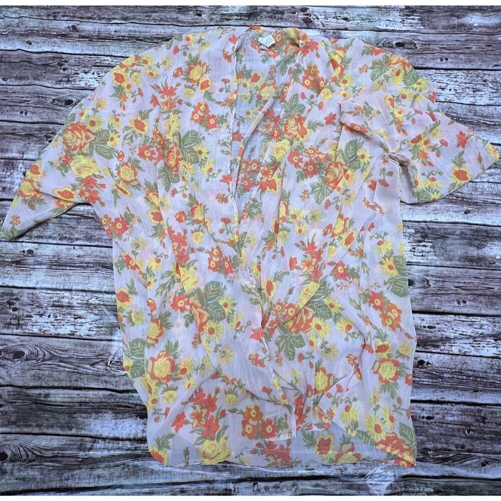 Aerie Floral Print Coverup For Swim Beach One Size Lightweight Sheer